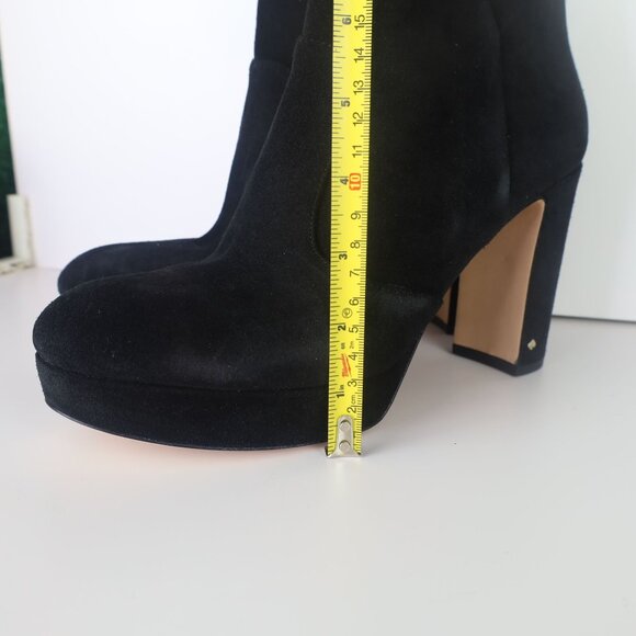 Kate Spade NY Barrett Suede Heel Boots Black 10 - Picture 13 of 16